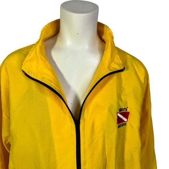 Vintage Uzzi Yellow Windbreaker Jacket – Women's Dive Gear - Size Large - Picture 5 of 10